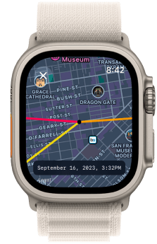 Alpenglow for Apple Watch Map