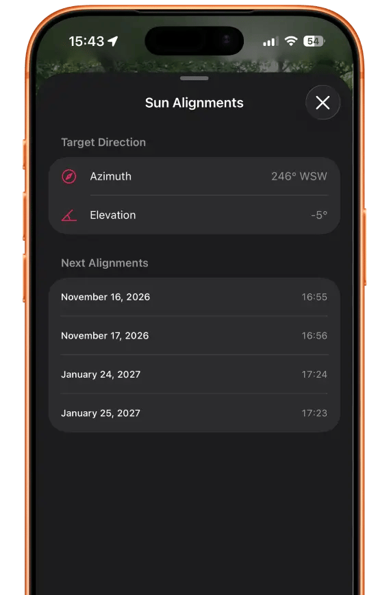 Alpenglow Sun Alignment Tool
