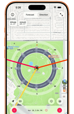 Alpenglow Sun Direction Map