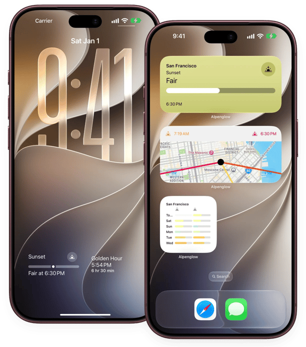 Alpenglow Widgets
