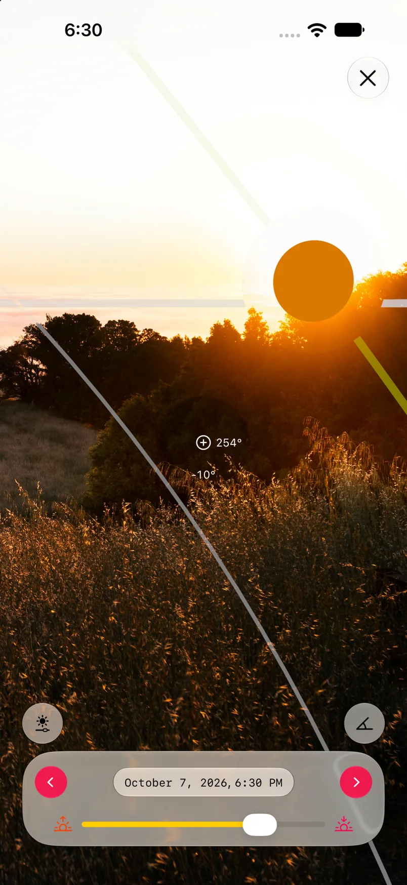 Augmented Reality Sun Path